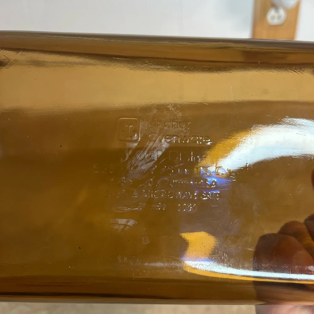 Anchor Hocking Amber Glass Loaf Dish